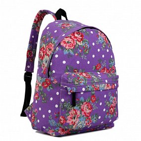 Batoh Lulu Floral Vintage - fialový